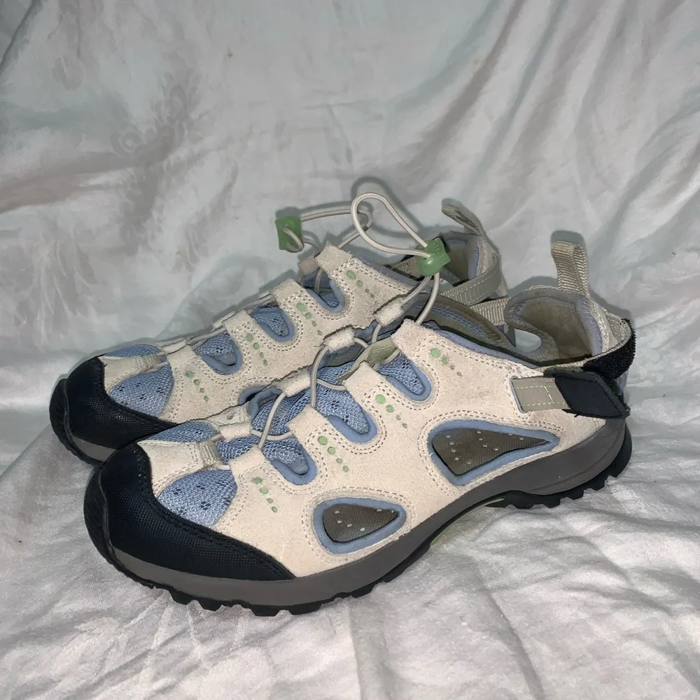 Lands' End Athletic Shoes - White, Blue, Black size 8